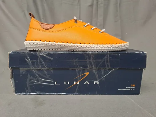 BOXED PAIR OF LUNAR SHOES IN MUSTARD UK SIZE 6