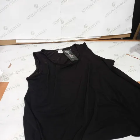 KIM & CO BLACK SLEEVELESS TOP SIZE 3XL