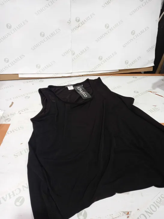 KIM & CO BLACK SLEEVELESS TOP SIZE 3XL