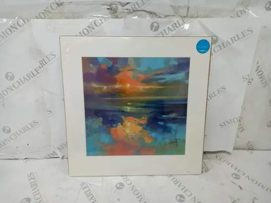 ART GROUP 'CERULEAN CYAN STUDY' BY SCOTT NAISMITH PAINTING PRINT 40X40CM