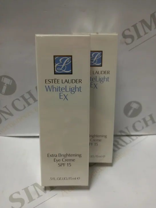 LOT OF 2 X 15ML ESTÉE LAUDER WHITE LIGHT EX EXTRA BRIGHTENING EYE CREME