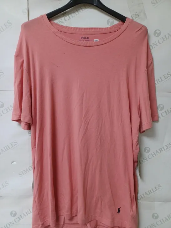 RALPH LAUREN JERSEY T-SHIRT PINK SIZE LARGE