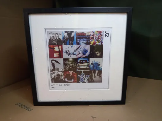 U2 ACHTUNG BABY 1991 FRAMED PRINT