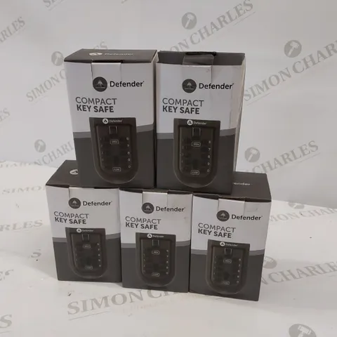 5 BRAND NEW BOXED DEFENDER COMPACT KEY SAFES 
