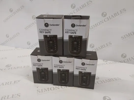 5 BRAND NEW BOXED DEFENDER COMPACT KEY SAFES 