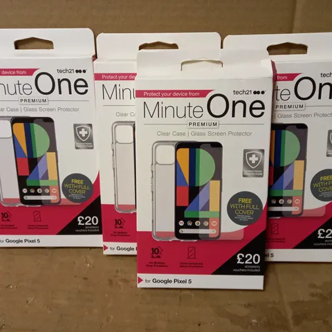 LOT OF 4 MINUTE ONE CLEAR CASES FOR GOOGLE PIXEL 5