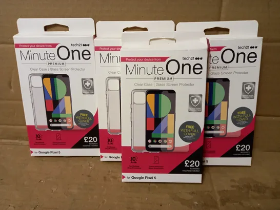 LOT OF 4 MINUTE ONE CLEAR CASES FOR GOOGLE PIXEL 5