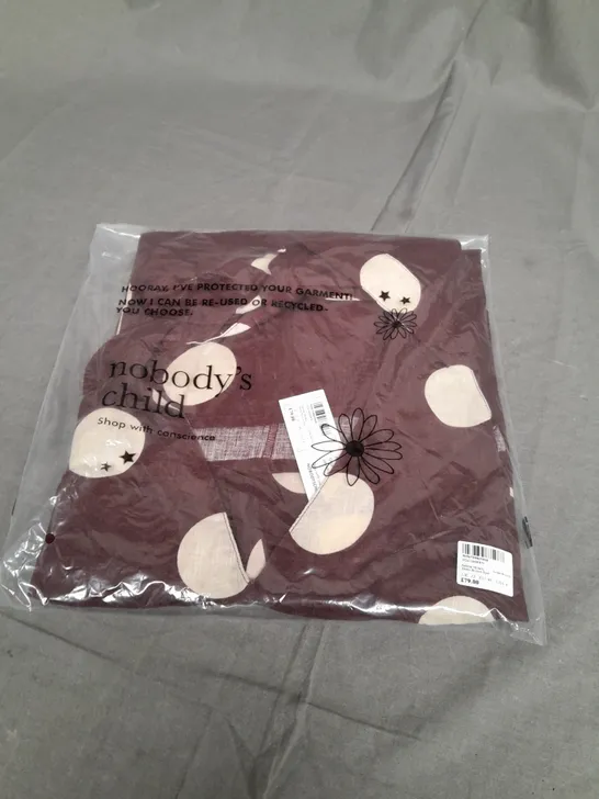 SEALED NOBODYS CHILD SABINA MIDAXI DRESS IN BROWN SPOT - UK 12