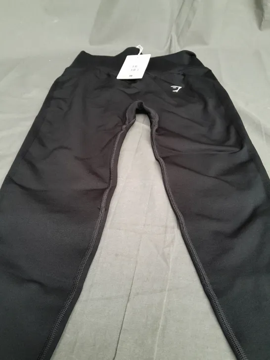 GYMSHARK LIFT CONTOUR SEAMLESS LEGGINGS IN BLACK - MEDIUM KIDS