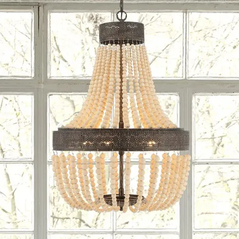 BOXED GERDE 5-LIGHT EMPIRE CHANDELIER - BLACK AND GOLD (1 BOX)