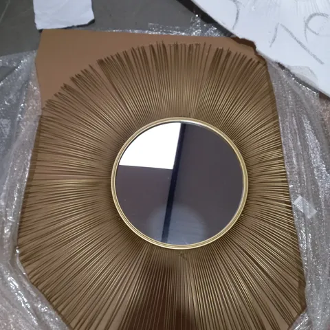 KBKH WALL MIRROR GOLD - COLLECTION ONLY