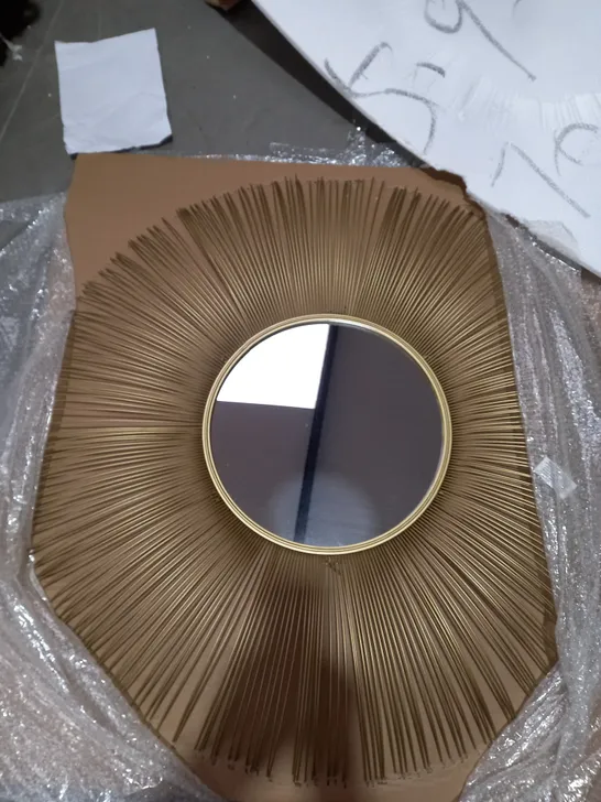 KBKH WALL MIRROR GOLD - COLLECTION ONLY