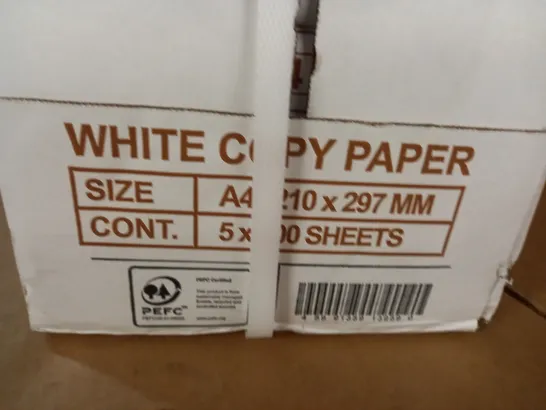 5X500 SHEETS OF WHITE COPY PAPER