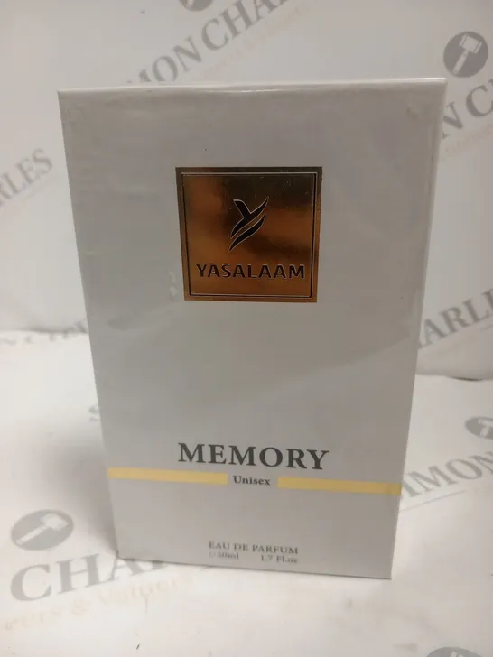 BOXED AND SEALED YASALAAM MEMORY UNISEX EAU DE PARFUM 50ML