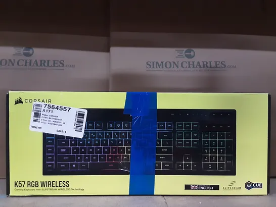 BOXED CORSAIR K57 GB SLIPSTREAM WIRELESS KEYBOARD