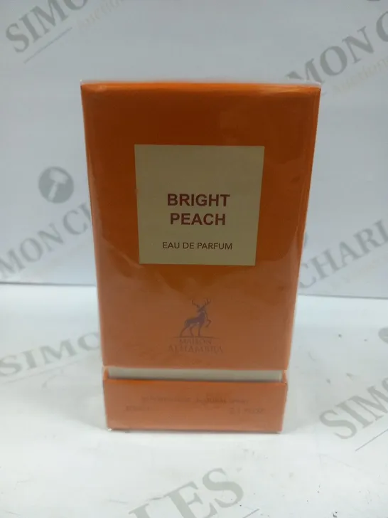 BOXED AND SEALED BRIGHT PEACH EAU DE PARFUM MAISON ALHAMBRA 80ML