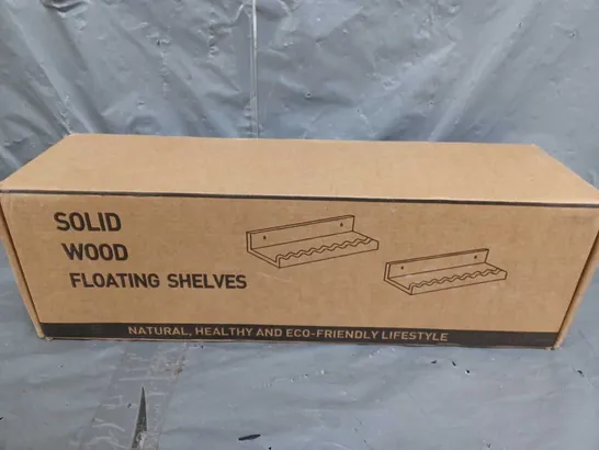 BOXED SOLID WOOD FLOATING SHELVES