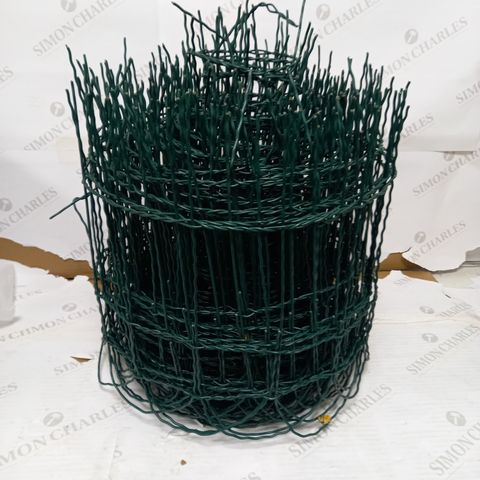 ROLL OF GREEN GARDEN WIRED FENCING