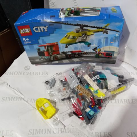 LEGO RESCUE HELICOPTER TRANSPORT SET 60343