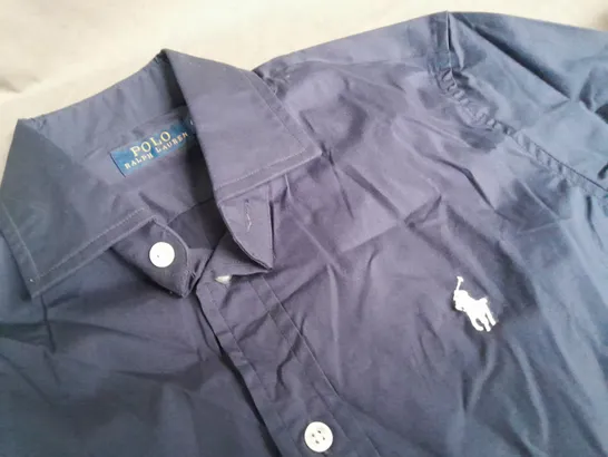 POLO RALPH LAUREN NAVY LONG SLEEVE SHIRT - 6