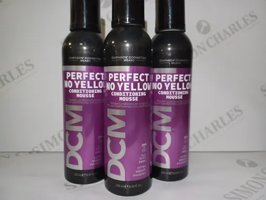 LOT OF 3 X 125ML DCM PERFECT NO YELLOW MOUSSE