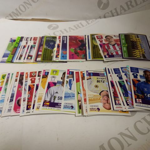 LOT OF APPROXIAMTELY 50 FOOTBALL STICKERS