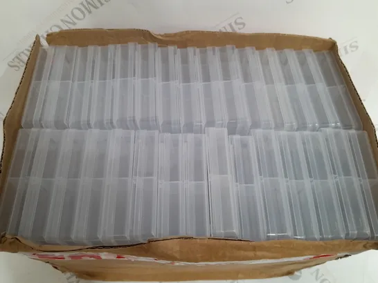 BOX OF APPROX 60 ASSORTED CLEAR TABLET CASES 