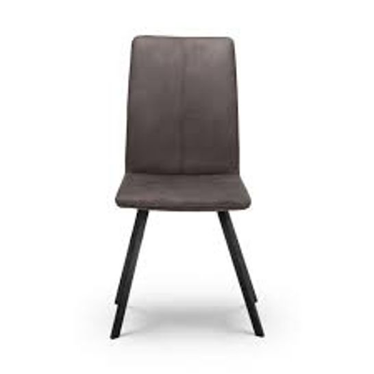 BOXED MONROE FABRIC DINING CHAIR CHARCOAL FABRIC 