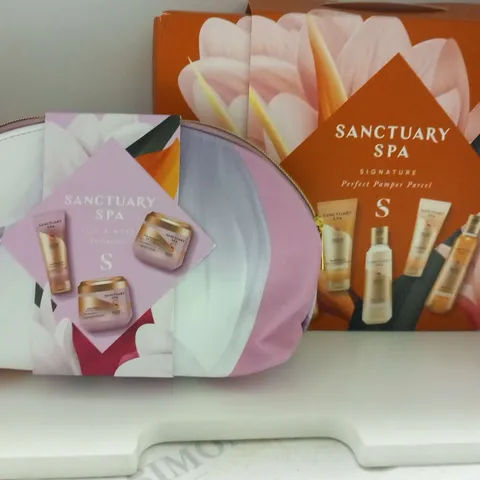 TWO ASSORTED SANCTUART SPA GIFT SETS TO INCLUDE; PERFECT PAMPER PARCEL AND LILY AND ROSE FAVOURITES