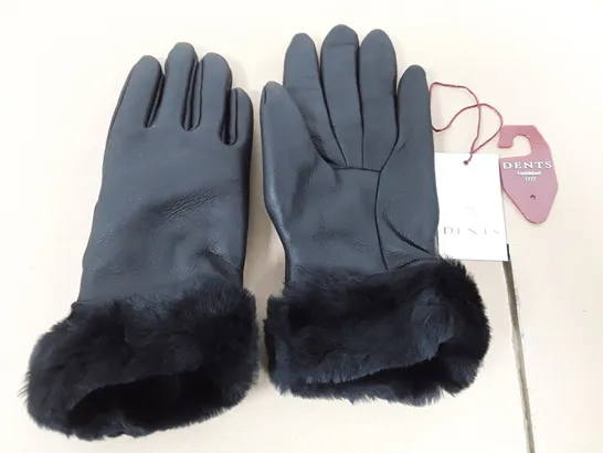 DENTS BLACK NAPPY GLOVES - M