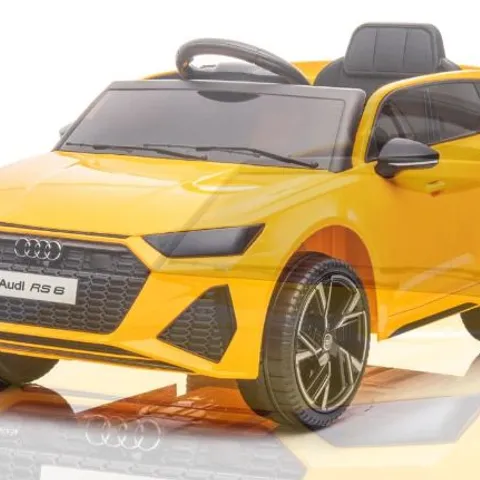 BRAND NEW BOXED LICENCED AUDI RS6 KIDS ELECTRIC CAR 12V YELLOW 