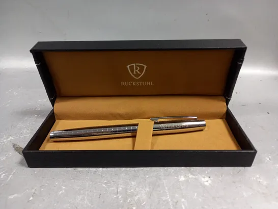 RUCKSTUHL STAINLESS STEEL LUXURY PEN IN GIFT BOX