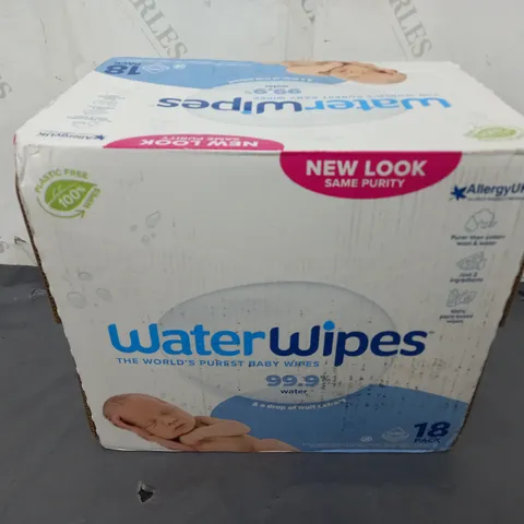 BOXED AND SEALED WATERWIPES (18 PACK)