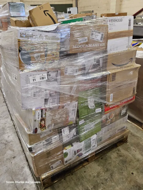 PALLET OF APPROXIMATELY 59 UNPROCESSED RAW RETURN HOUSEHOLD AND ELECTRICAL GOODS TO INCLUDE;