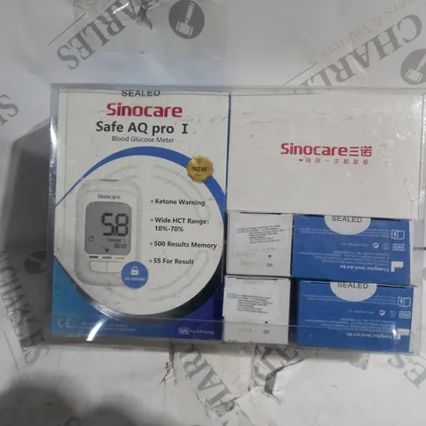 BOXED AND SEALED SINOCARE SAFE AQ PRO I BLOOD GLUCOSE METER