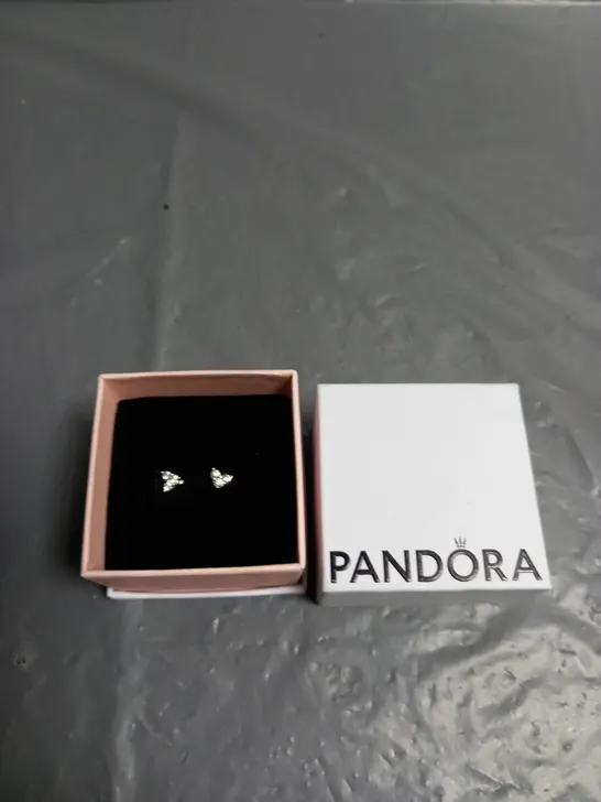 PANDORA SILVER HEART EARRINGS