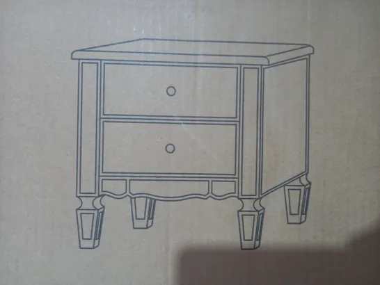 BOXED MIRAGE 2-DRAWER BEDSIDE CABINET