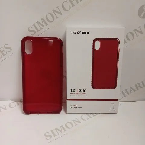 BOX OF 87 TECH21 CHERRY RED EVOROX PHONE PROTECTION CASES FOR IPHONE XS MAX