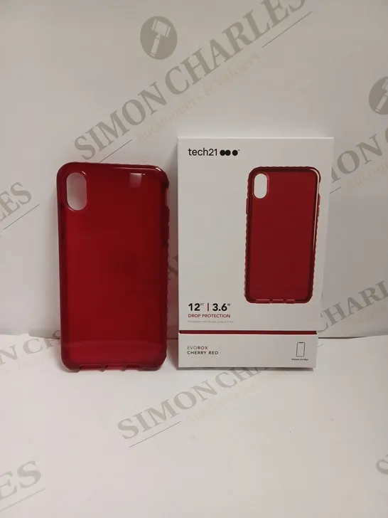 BOX OF 87 TECH21 CHERRY RED EVOROX PHONE PROTECTION CASES FOR IPHONE XS MAX