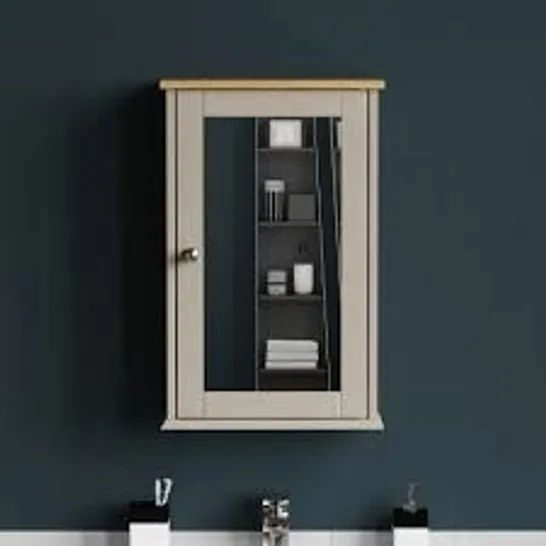 BOXED PRIANO 1-DOOR MIRRORED WALL CABINET