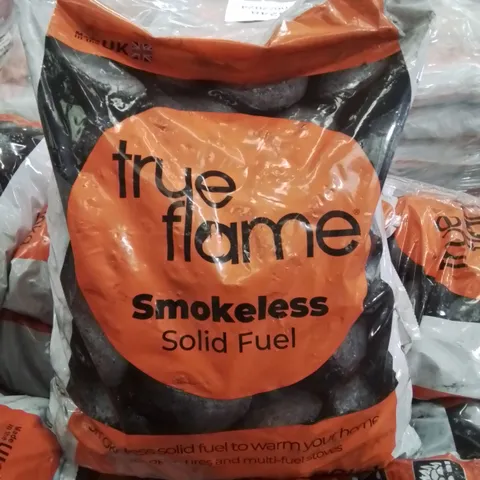 PALLET TO CONTAIN APPROX 95 X 10KG BAGS OF TRUE FLAME SMOKELESS BARBECUE CHARCOAL BRIQUETTES 