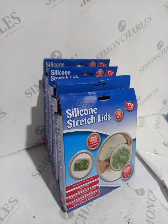 4 X BOXED SILICONE STRETCH LIDS 