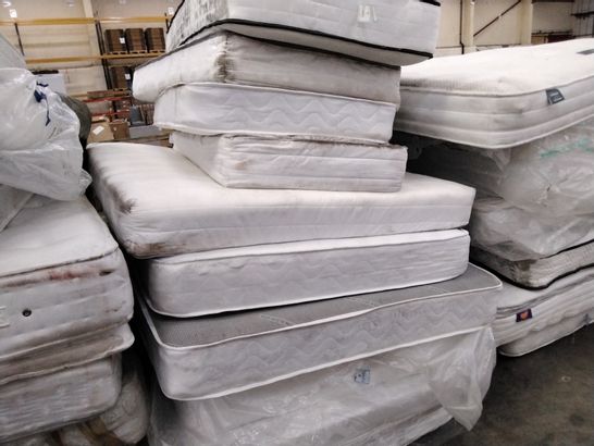 PALLET OF APPROXIMATELY 10 ASSORTED UNBAGGED MATTRESSES 