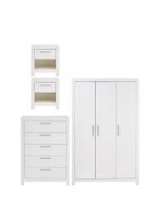 BOXED RIO BEDROOM SET WHITE (5 BOXES)