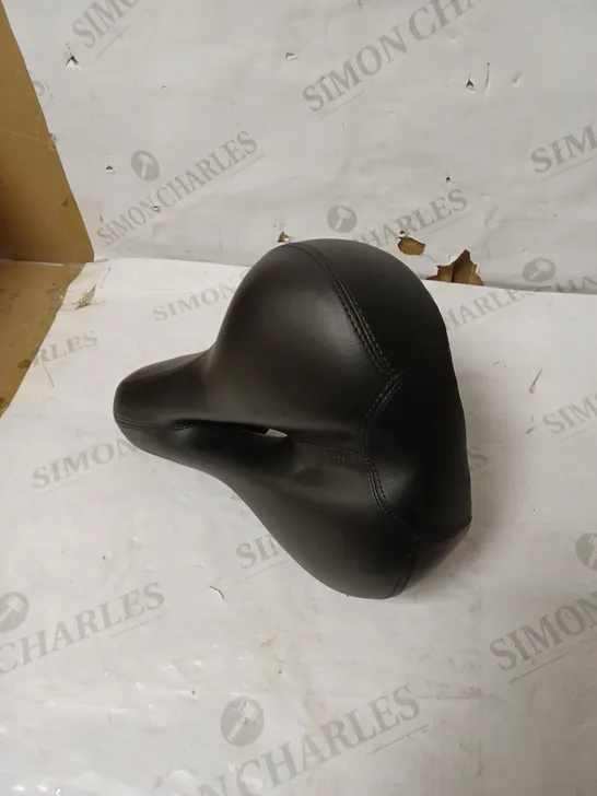 BLACK LEATHER BIKE SEAT