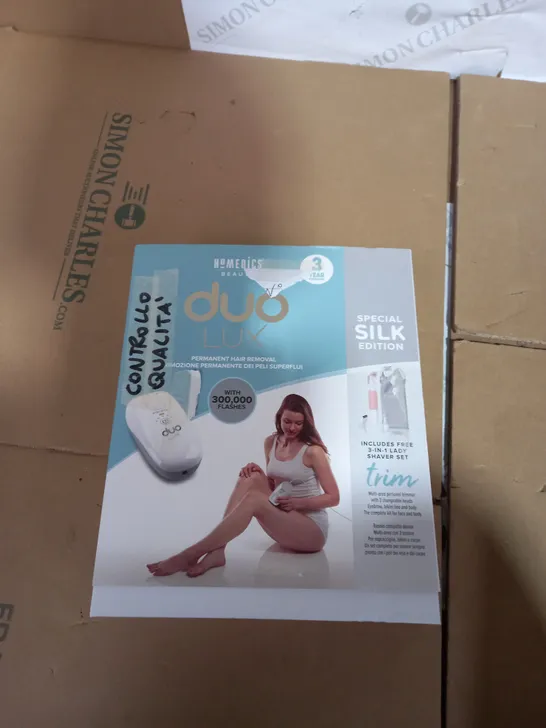 BOXED HOMEDICS DUO LUX PERMANENT HAIR REMOVAL SPECIAL SILK EDITION