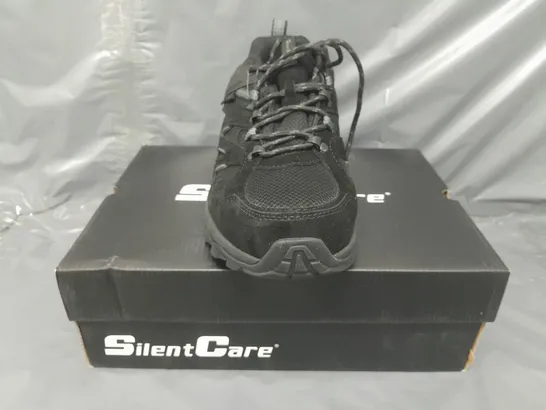 BOXED PAIR OF SILENT CARE SHOES IN BLACK UK SIZE 9