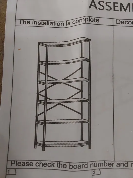 BOXED 5-TIER BOOKCASE (1 BOX)