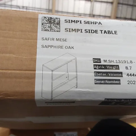 BOXED SIMPI SIDE TABLE - SAPPHIRE OAK (1 BOX)