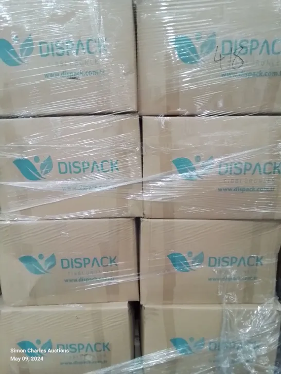 PALLET OF APPROXIMATELY 800 BRAND NEW DISPACK REINFORCED SURGICAL GOWNS - SIZE LARGE 